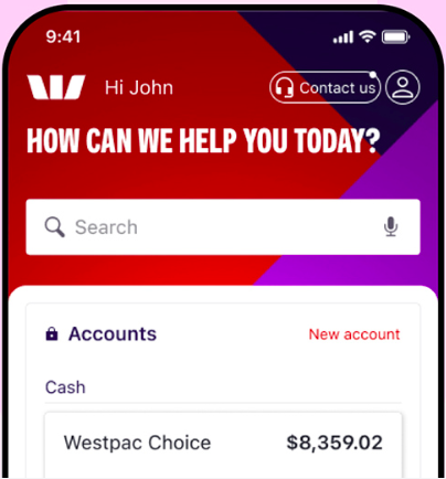 Westpac app – How can we help you today?